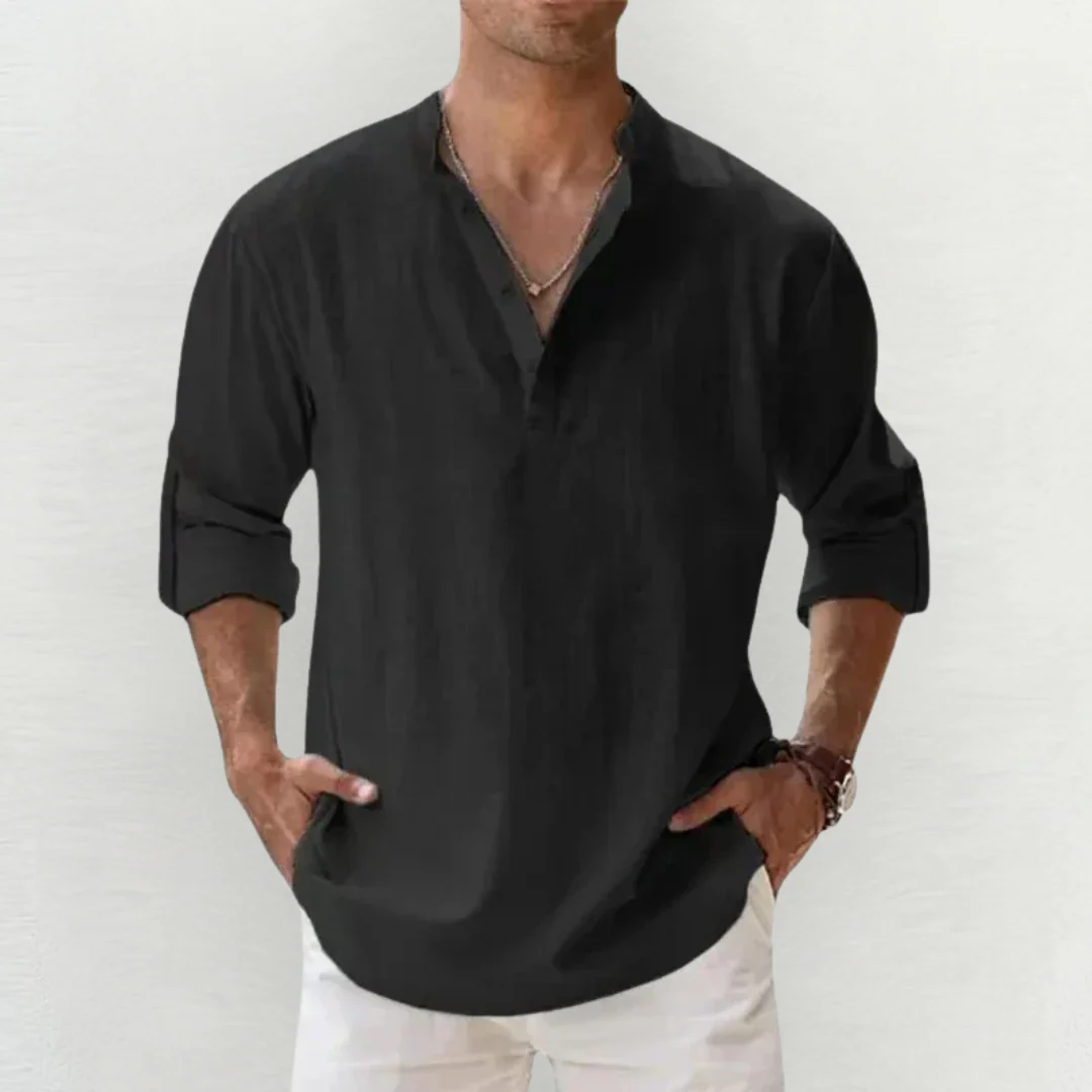 Claudio® | Premium Cotton-Linen Stretch Shirt - Image 11