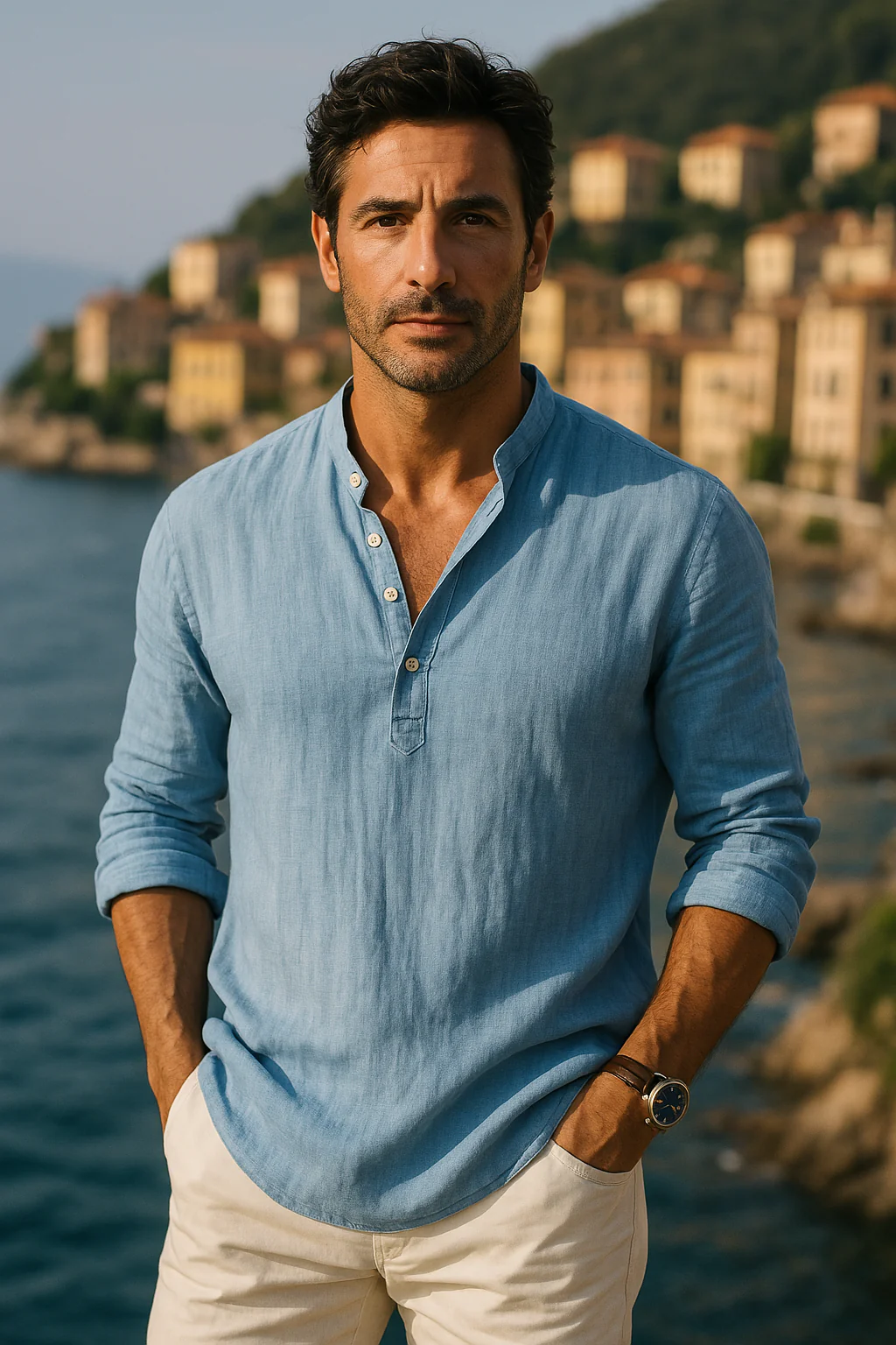 Claudio® | Premium Cotton-Linen Stretch Shirt - Image 2