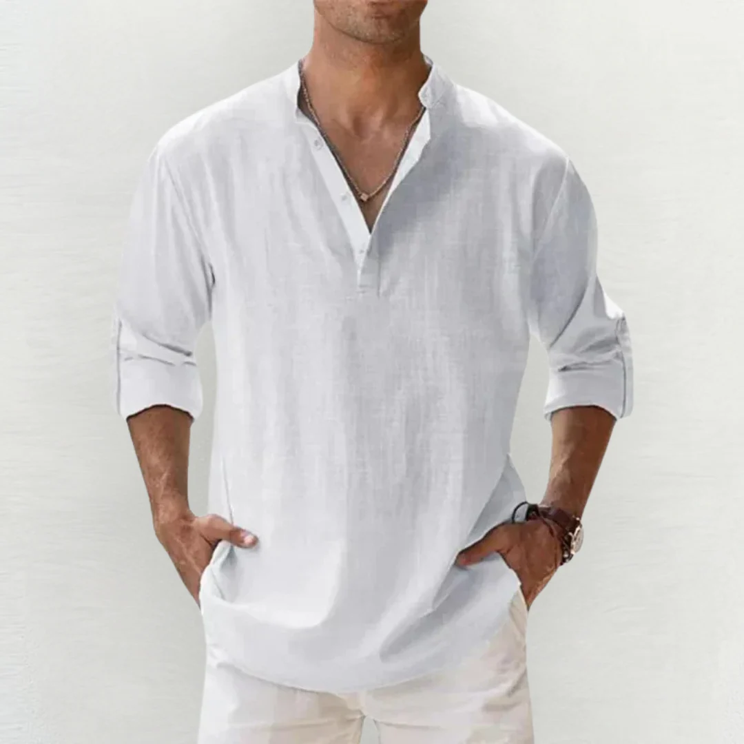 Claudio® | Premium Cotton-Linen Stretch Shirt - Image 4