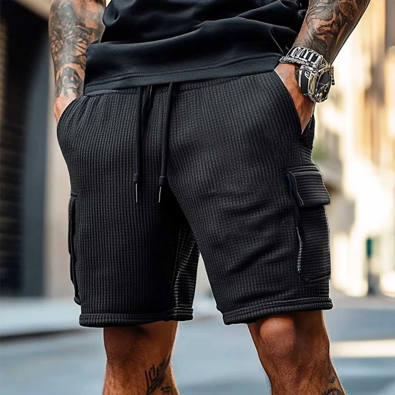 Clayton | Men'S Casual Solid Color Elastic Loose Shorts - Image 2