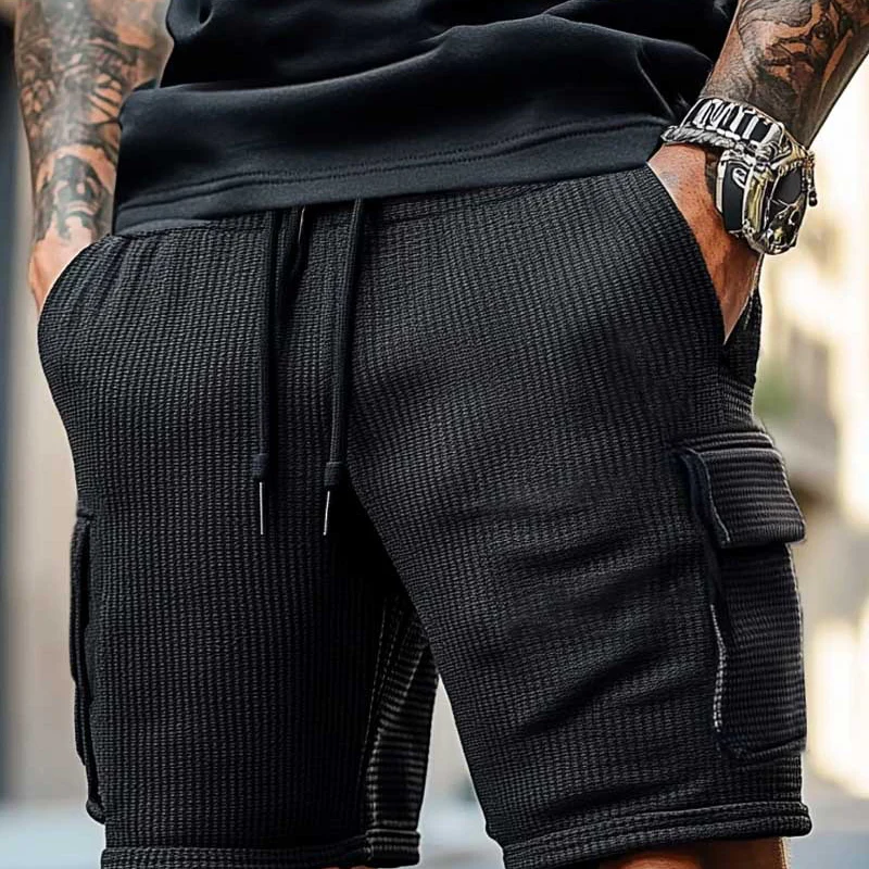 Clayton | Men'S Casual Solid Color Elastic Loose Shorts - Image 3