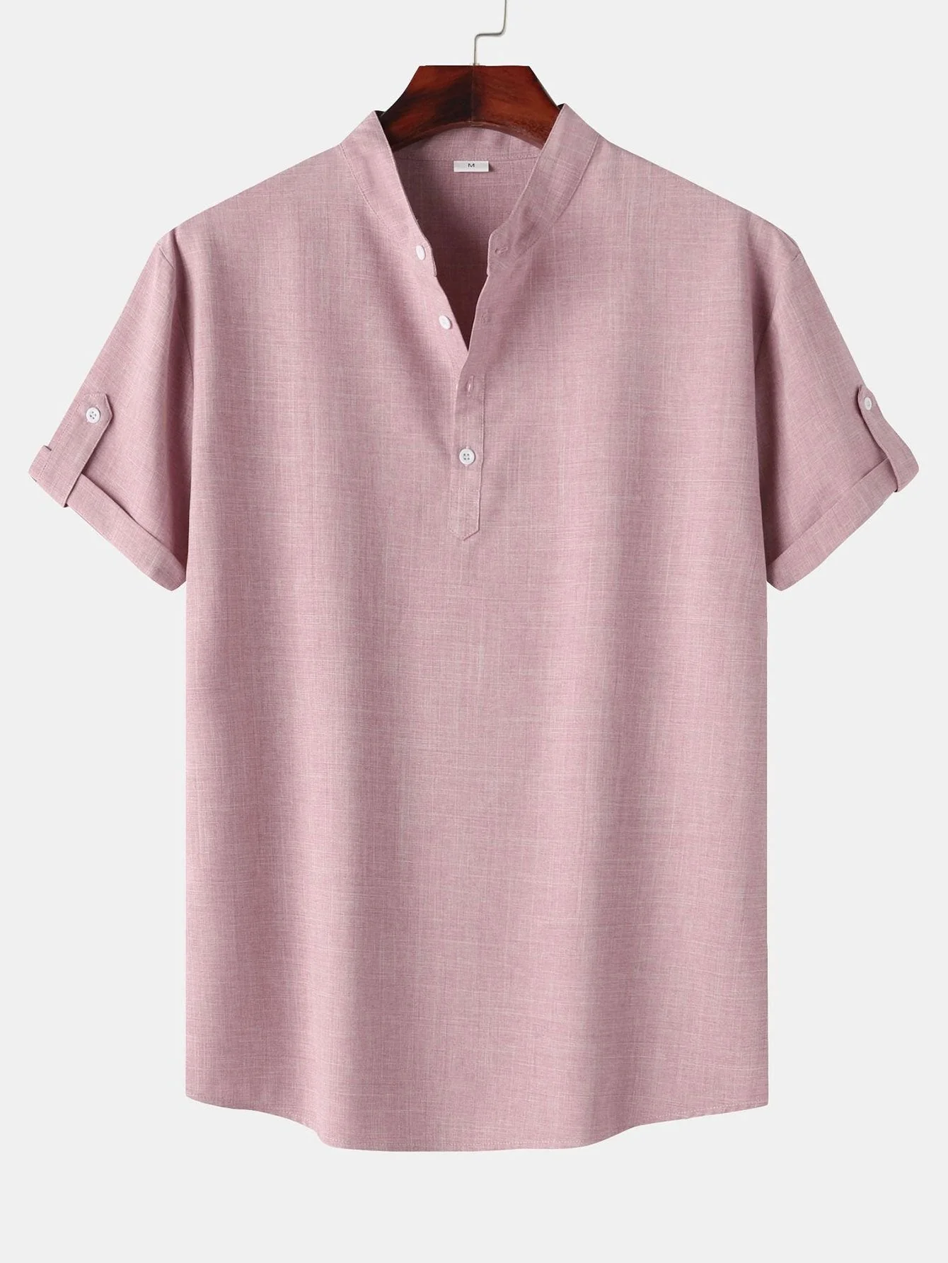 Clifford® | Short Sleeve Linen Look Henley Shirt - Image 6