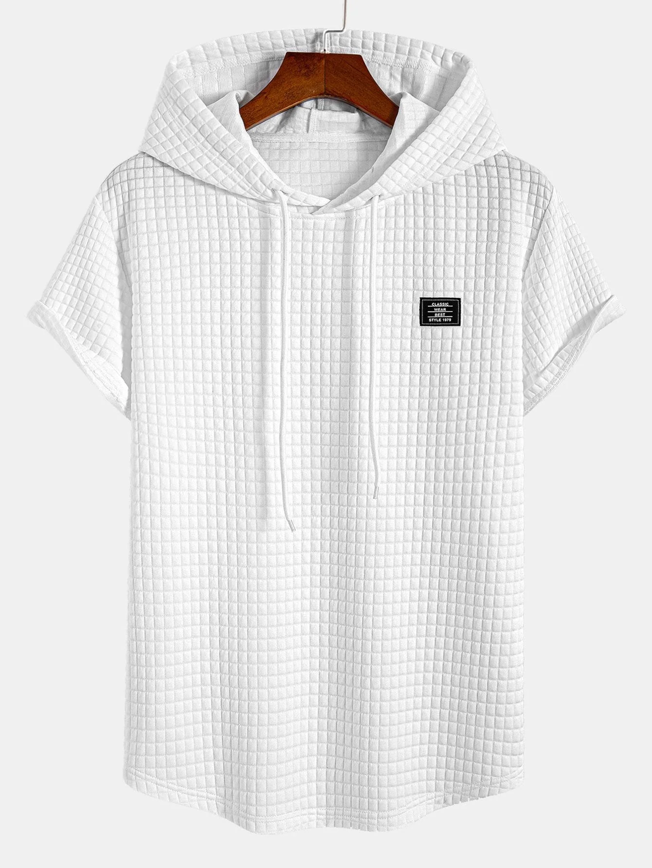 Cole® | Waffle Hooded Arc Hem T-Shirt - Image 3