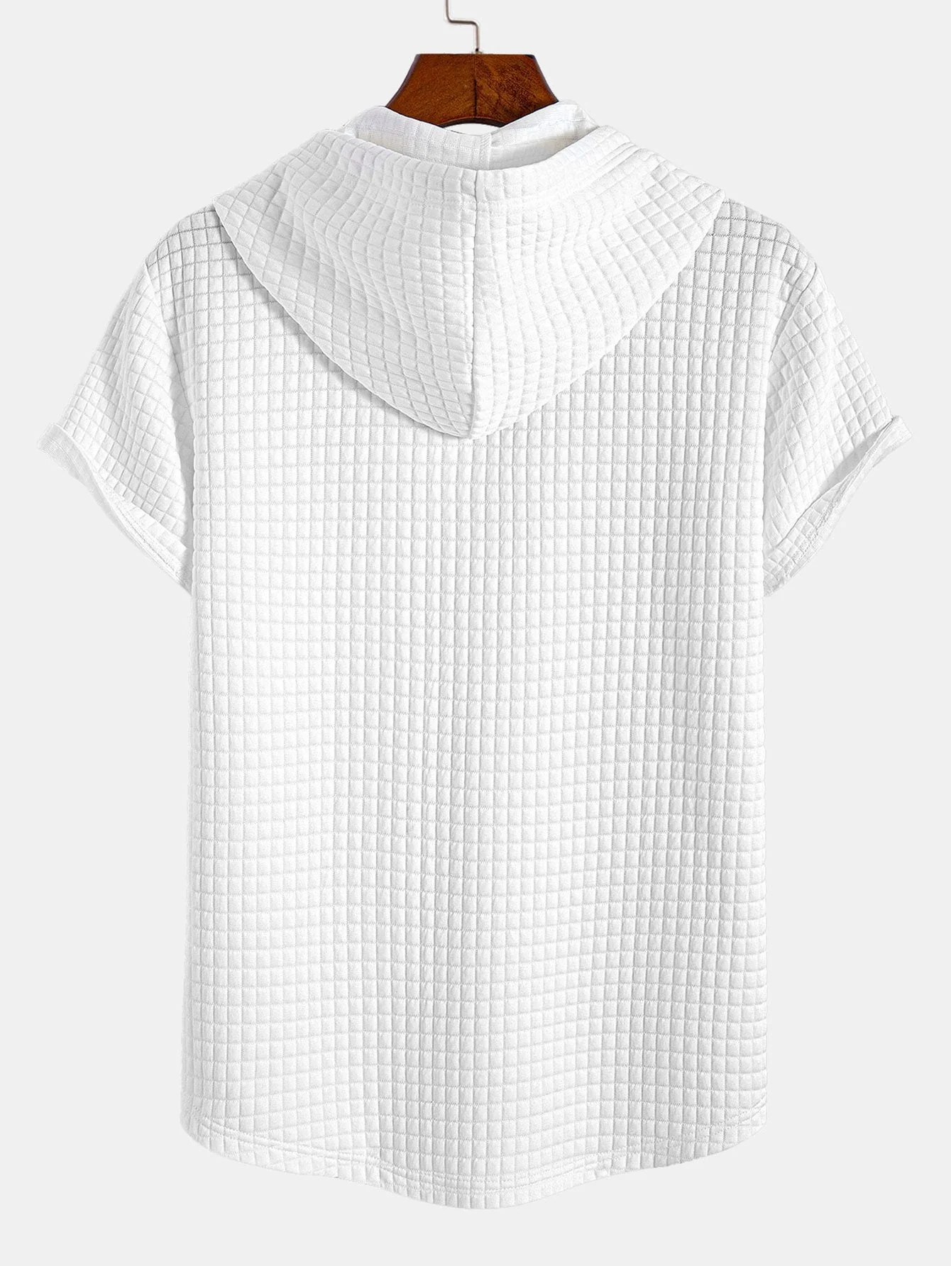 Cole® | Waffle Hooded Arc Hem T-Shirt - Image 7