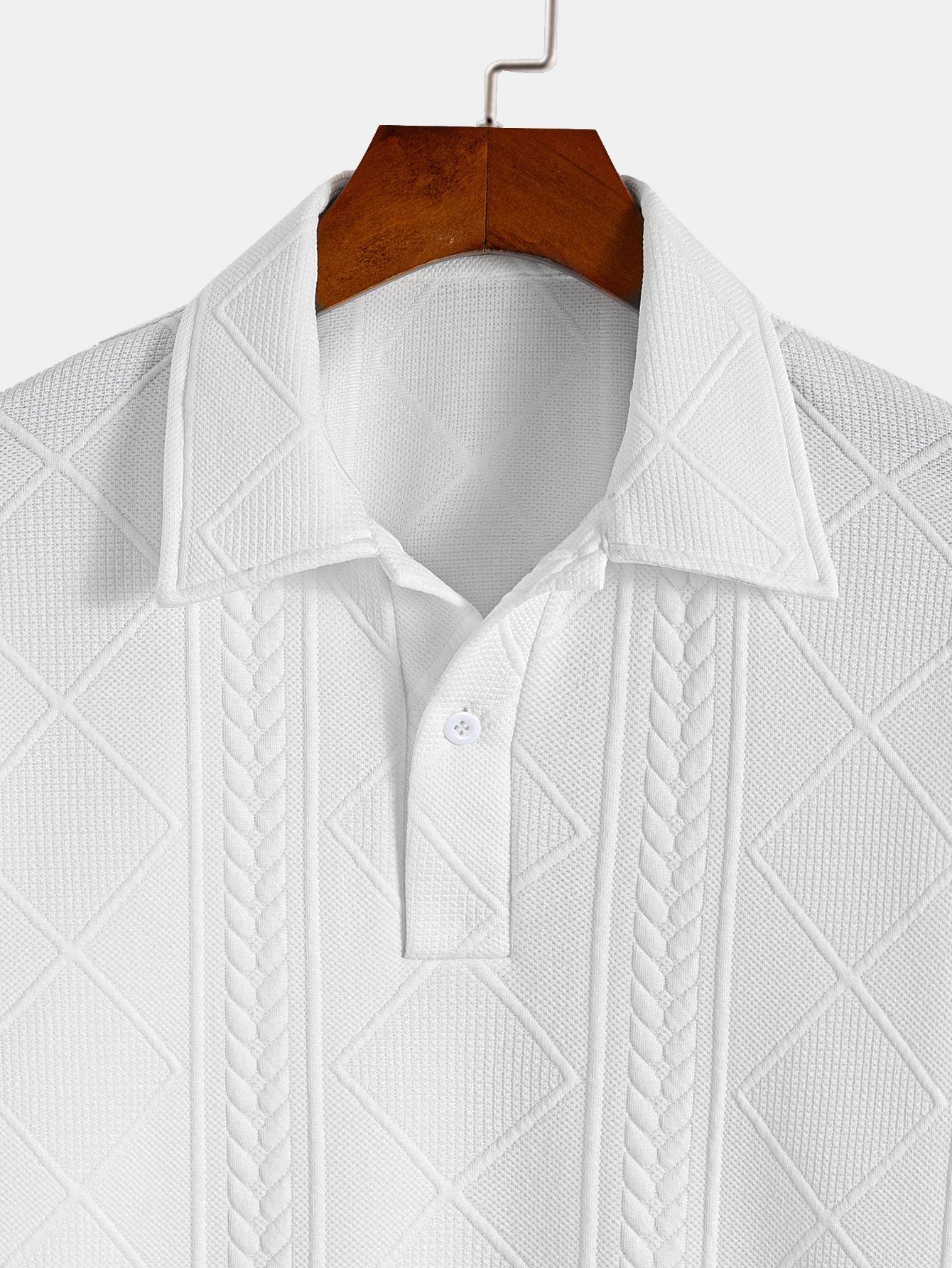 Colombo® | Geometric Jacquard Polo - Image 7