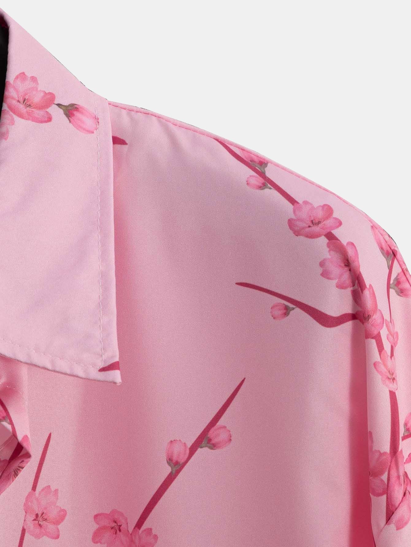 Conrado® | Cherry Blossoms Print Button Up Shirt - Image 3