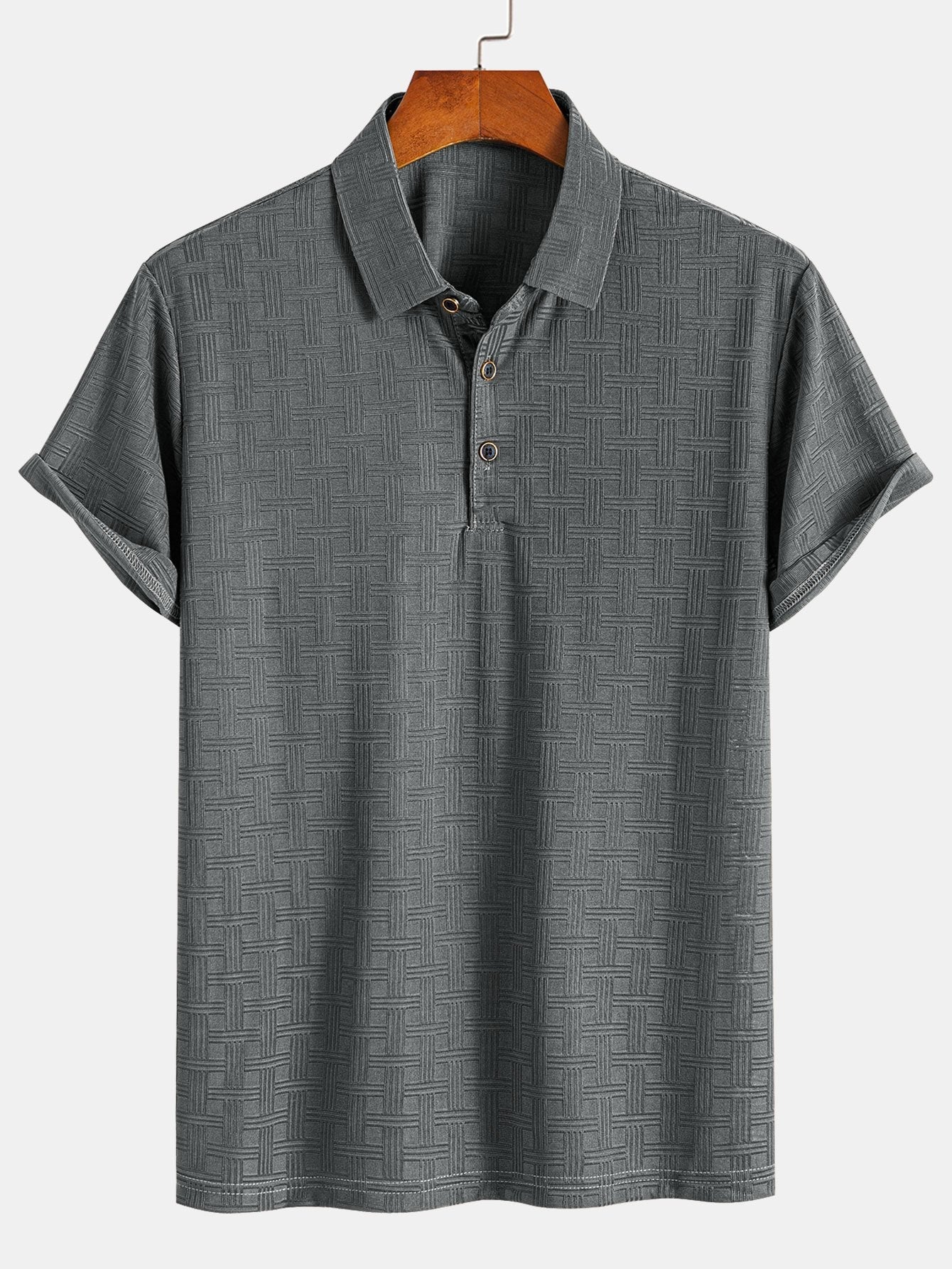 Constantino® | Short Sleeve Knitted Textured Polo - Image 4