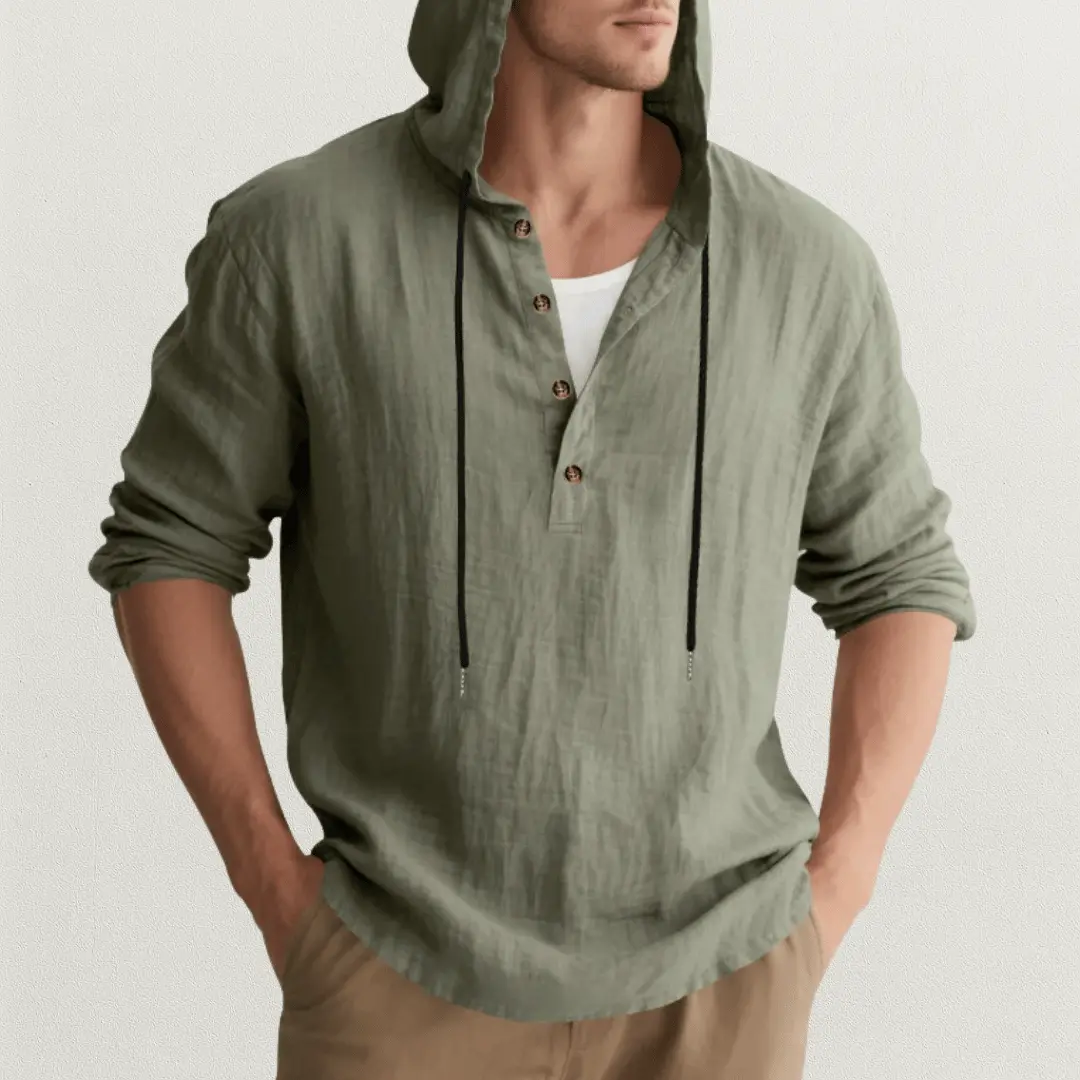 Crispín | Marcus Linen Hoodie Shirt - Image 11