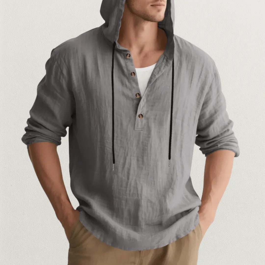 Crispín | Marcus Linen Hoodie Shirt - Image 2