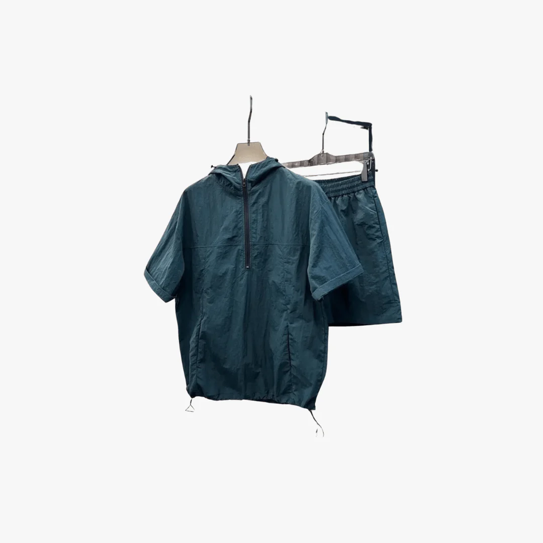 Crispin | Men's Lightweight Hooded Short Set – Sporty, Minimal & Breathable - Image 3