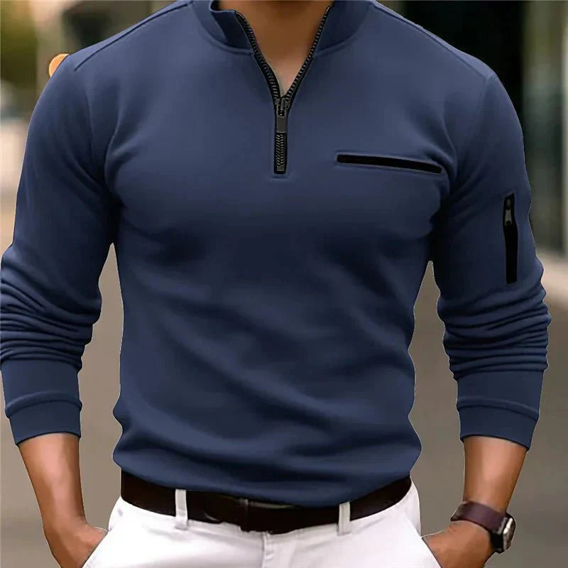 Cristóbal® | Modern Polo Shirt With Zip Details - Image 3