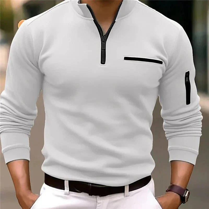 Cristóbal® | Modern Polo Shirt With Zip Details - Image 5