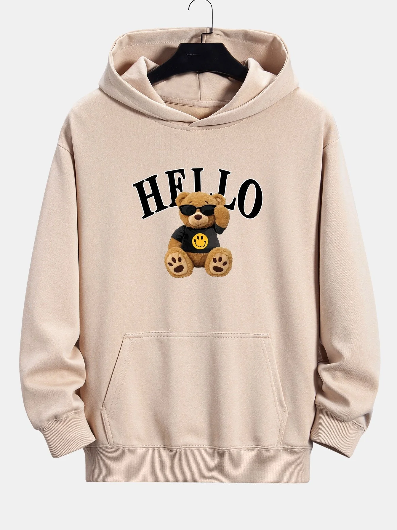 Cruz | Hello Sunglasses Bear Print Relax Fit Hoodie - Image 4