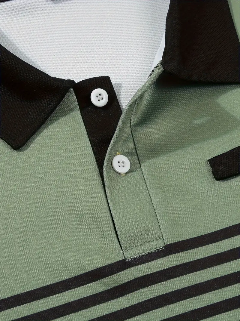 Dale® | Striped Casual Color Block Short Sleeve Shirt - Image 11