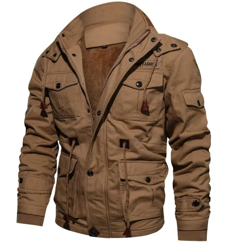 Damian | Stylish hooded cargo jacket for men - Image 3