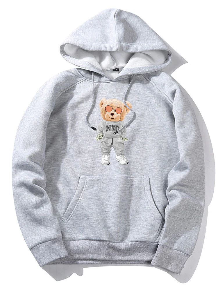Damon | Rich Bear Print Hoodie - Image 11