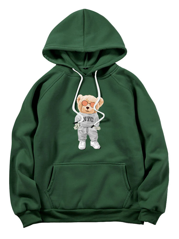 Damon | Rich Bear Print Hoodie - Image 15