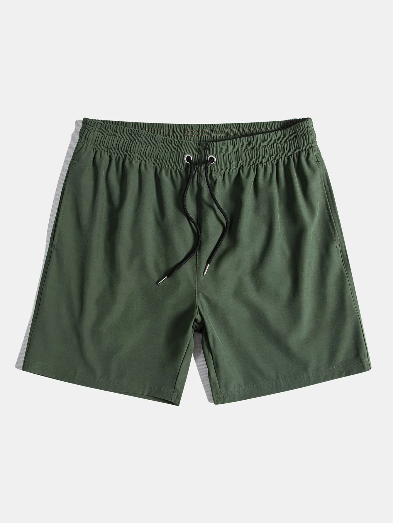 Dan® | Hawaii Palm Tree Print Linen Look Cotton Button Up Shirt & Swim Shorts - Image 4