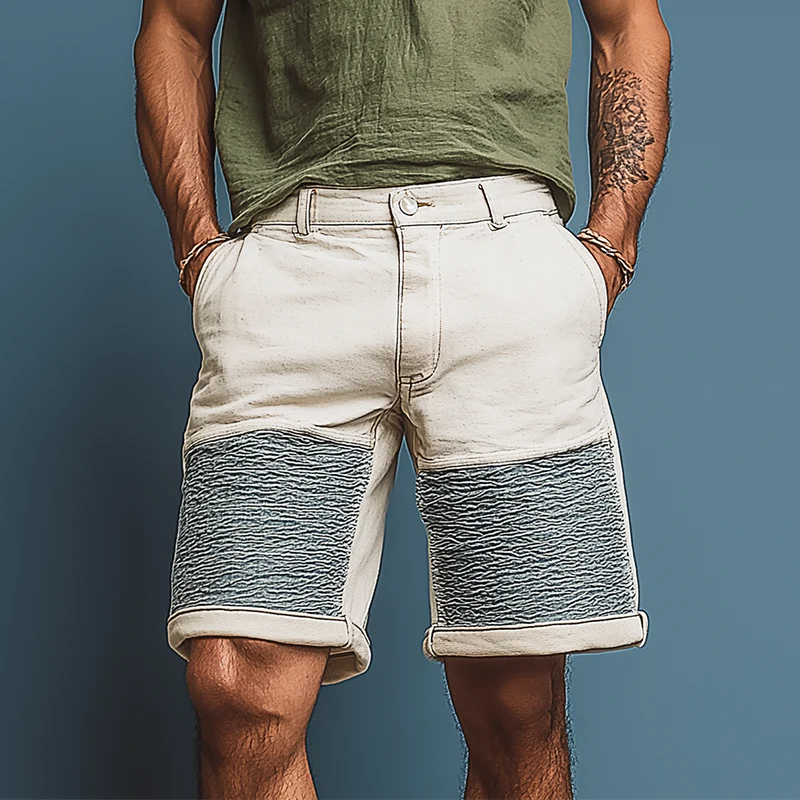 Dane | Men'S Summer Fashion Patchwork Denim Casual Shorts - Image 2