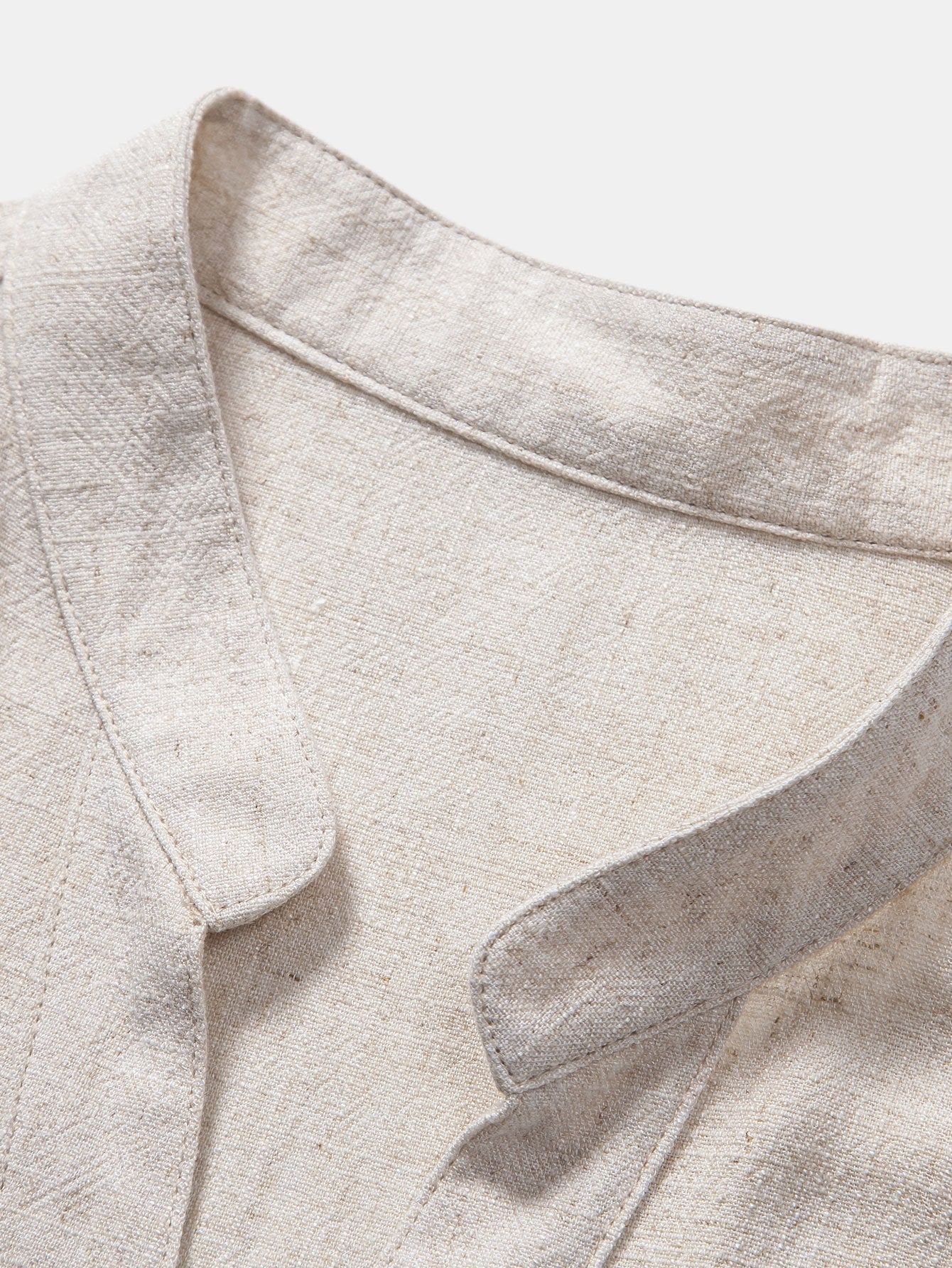Daniel® | Short Sleeve V Neck Linen Rayon Blend Shirt - Image 7