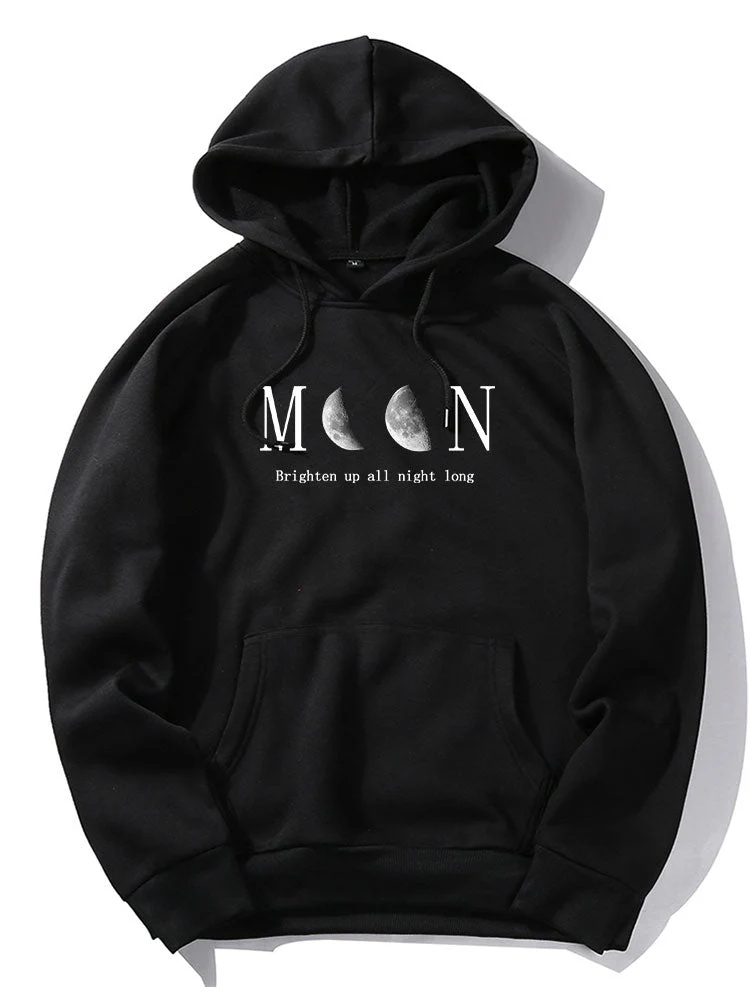 Dante | Moon Letter Print Hoodies