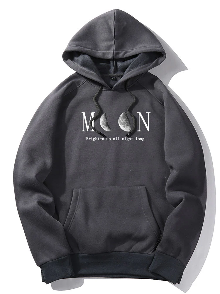 Dante | Moon Letter Print Hoodies - Image 2
