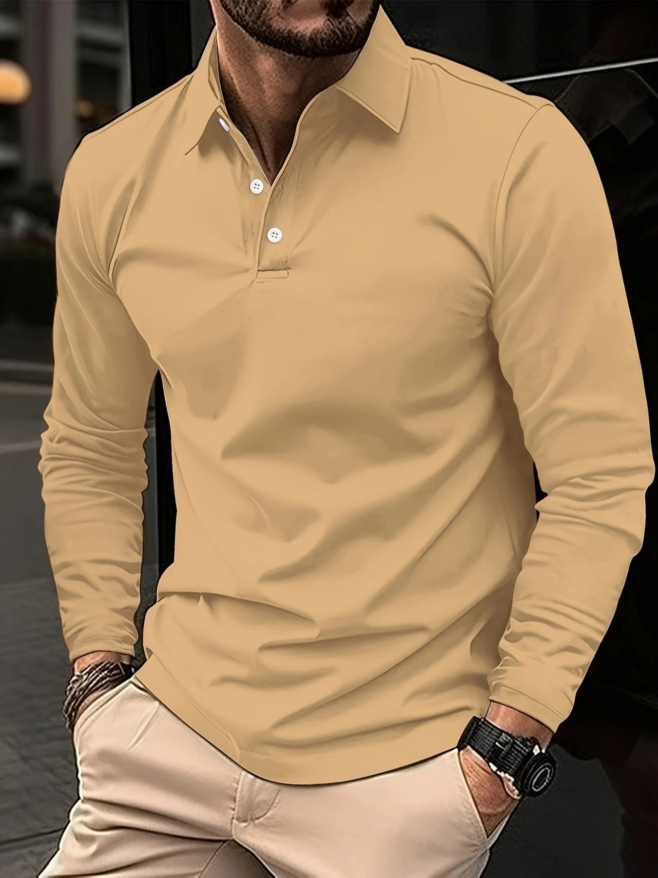Darius® | Long Sleeve Polo Shirt For Men - Image 5