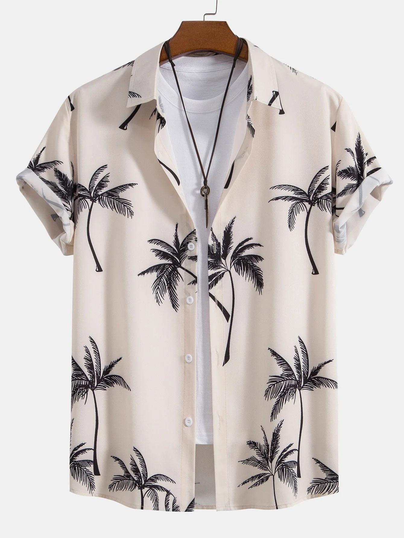 Dean® | Palm Tree Print Button Up Shirt - Image 5
