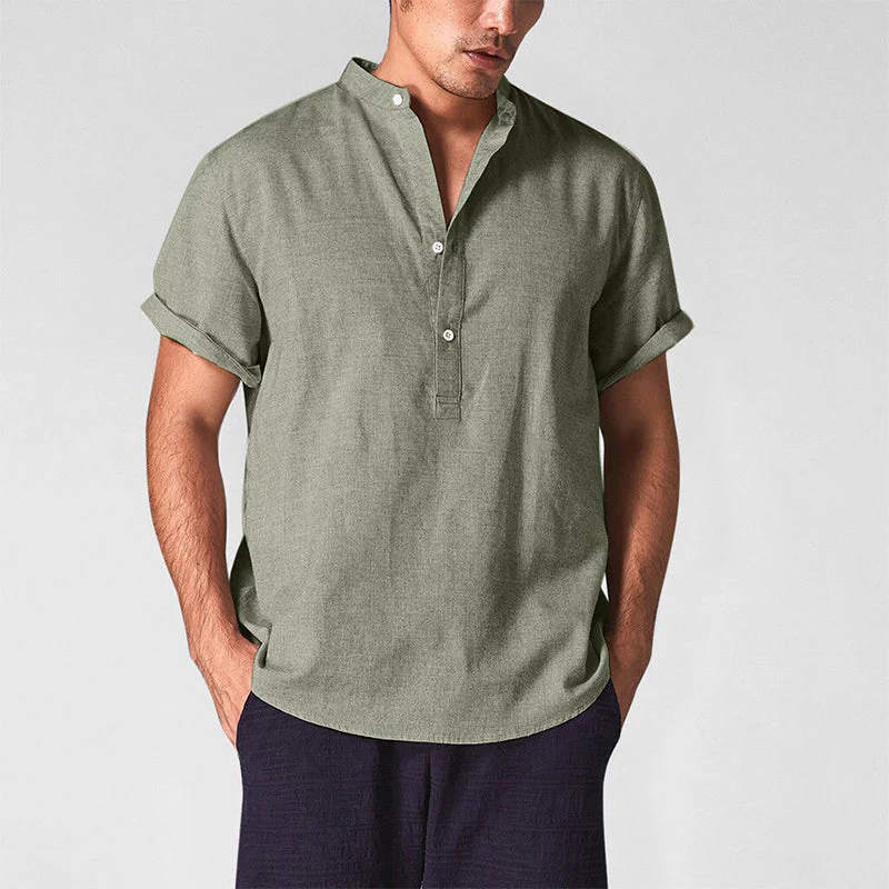 Declan® | Versatile Short-Sleeved Men'S Shirt Made Of Cotton And Linen - Image 8