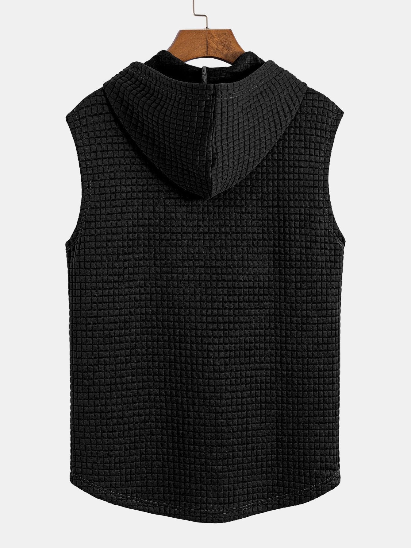 Dennis® | Sleeveless Waffle Hooded Vest - Image 2