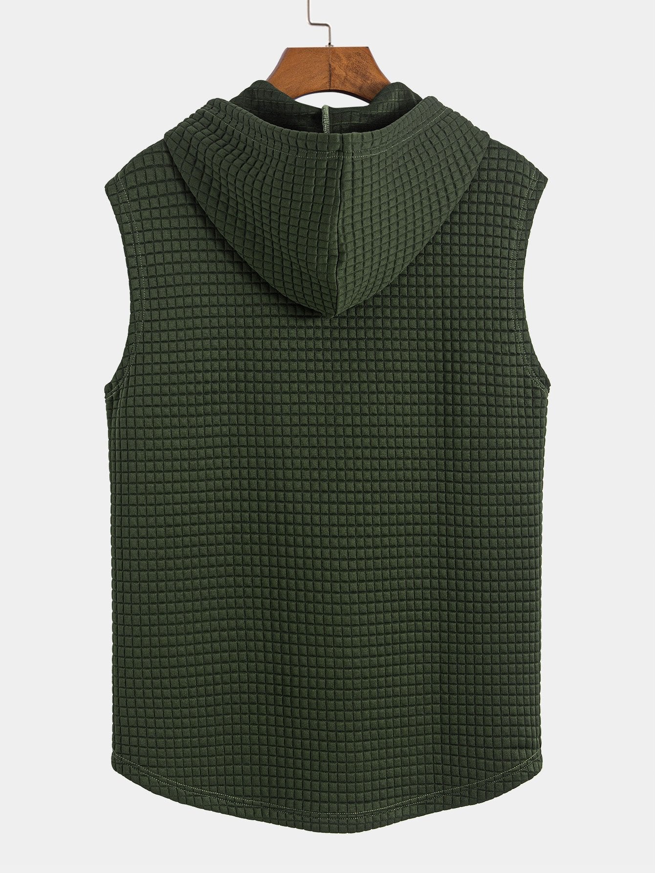 Dennis® | Sleeveless Waffle Hooded Vest - Image 6