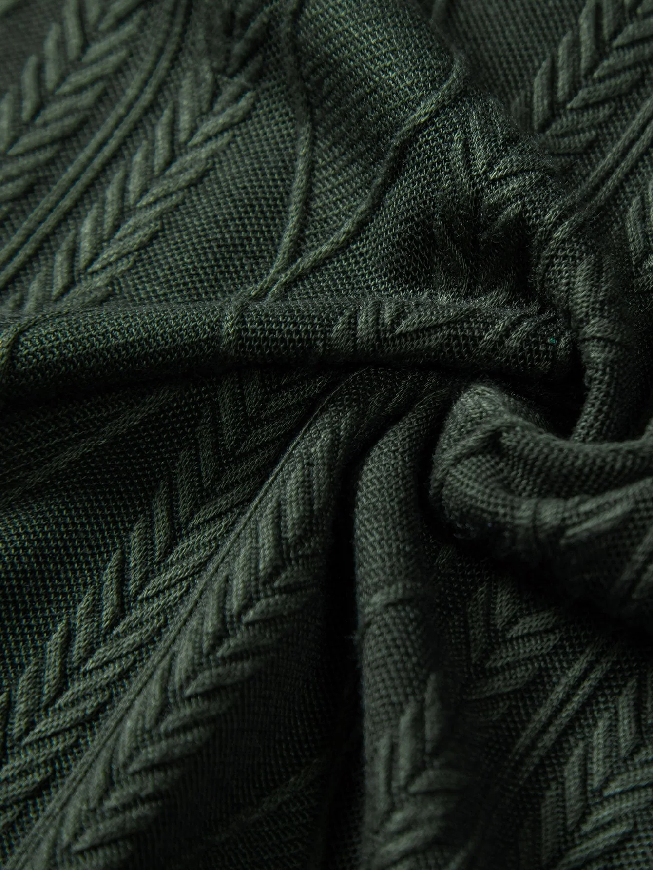 Derek® | Knitted Geometric Rhombus Jacquard Cuban Shirt - Image 8