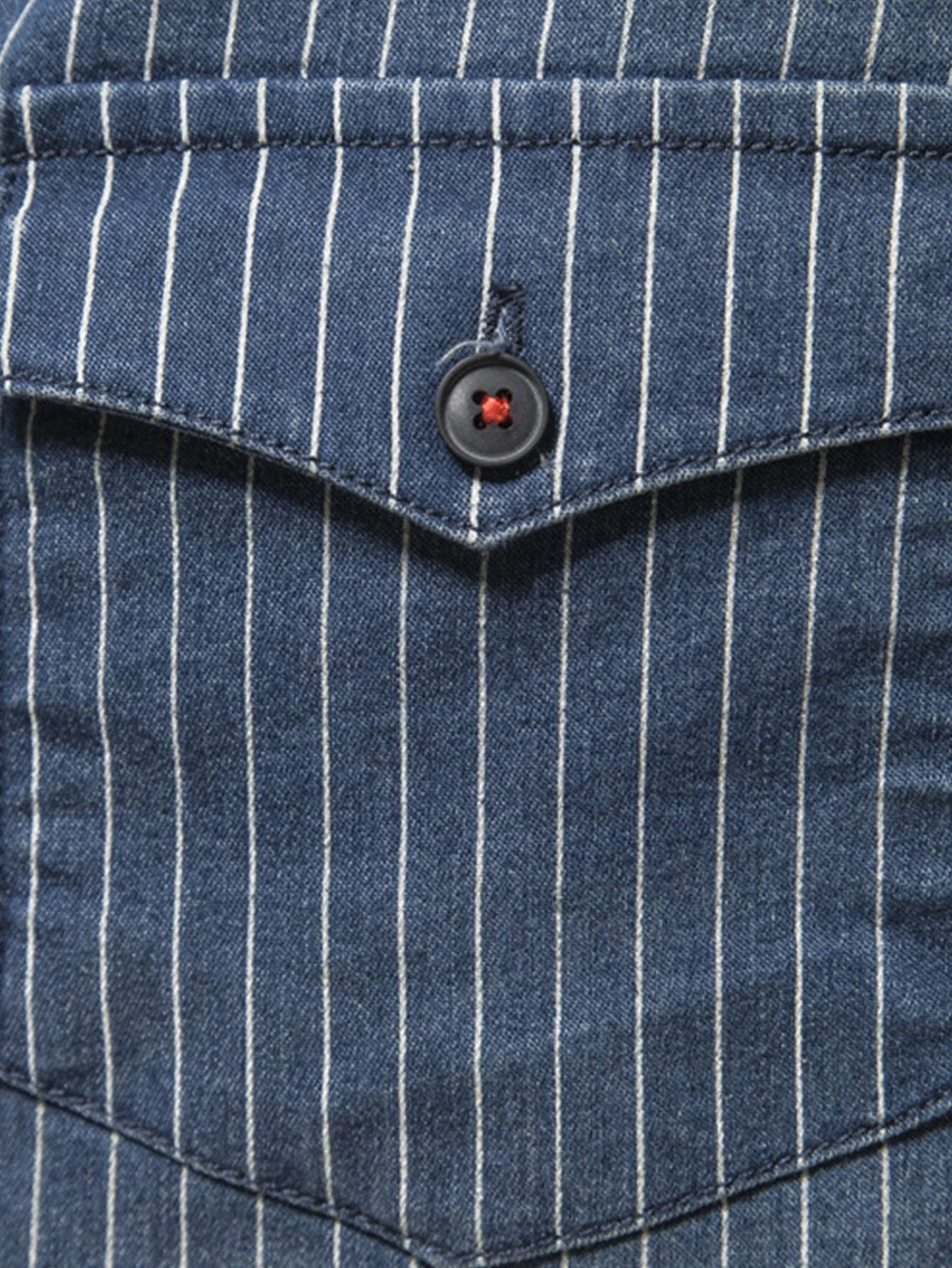 Desiderio® | Stripe Washed Denim Shirt With Pockets - Image 6