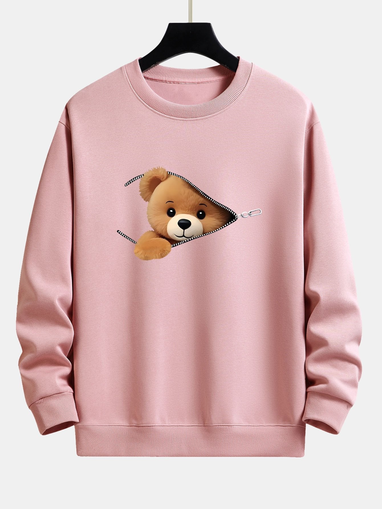 Dexter® | Zipper Bear Print Relax Fit Sweatshirt - Image 3