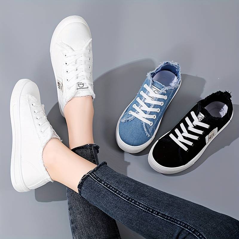 Dexter | Riley Frayed Canvas Sneakers - Image 6
