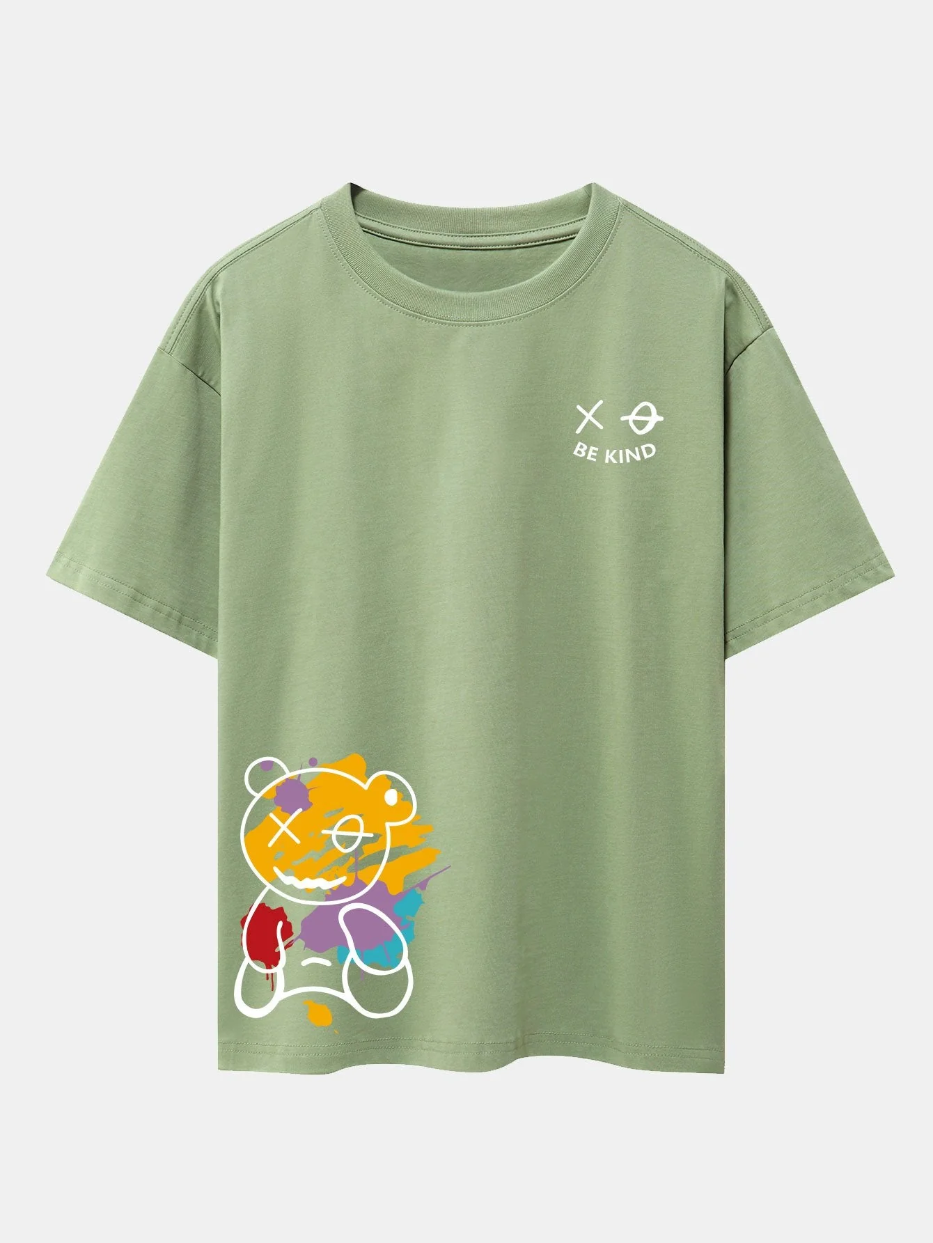 Dillon® | Graffiti Bear Print Drop Shoulder Oversize T-Shirt - Image 11