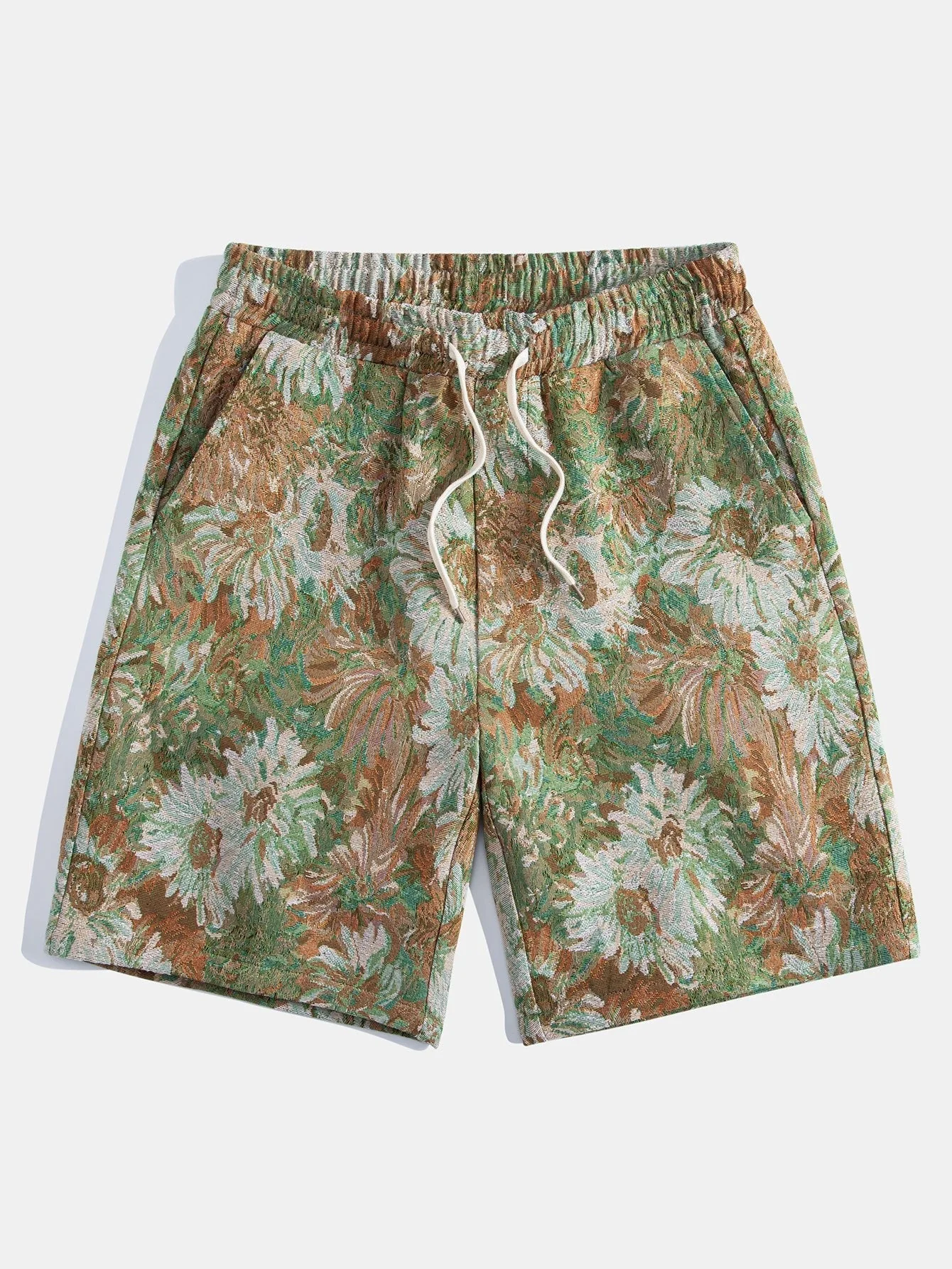 Dionysius | Painted Floral Jacquard Shorts - Image 9