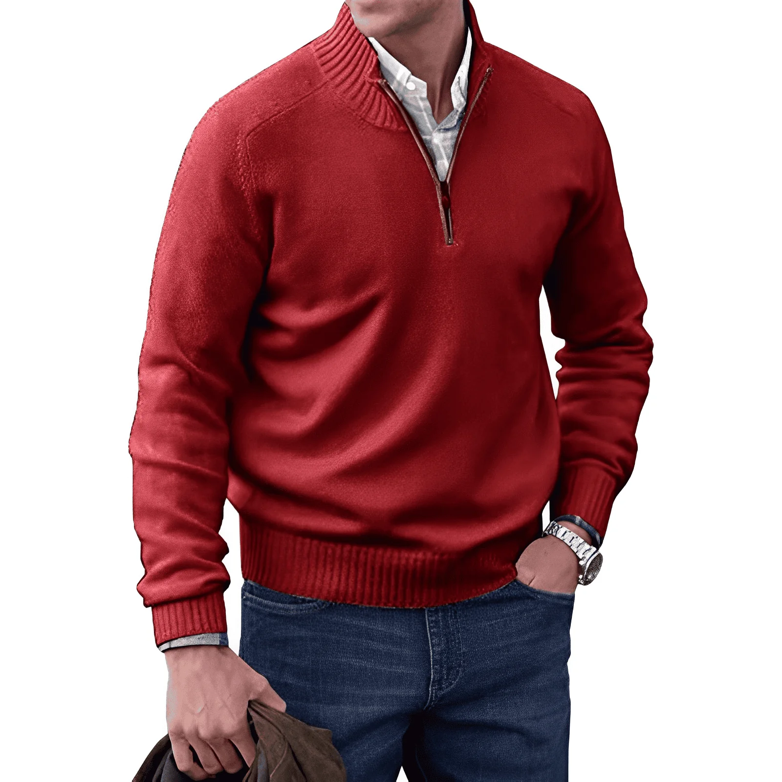 Diotrephes® | Elegant Cashmere Zip Sweater - Image 10