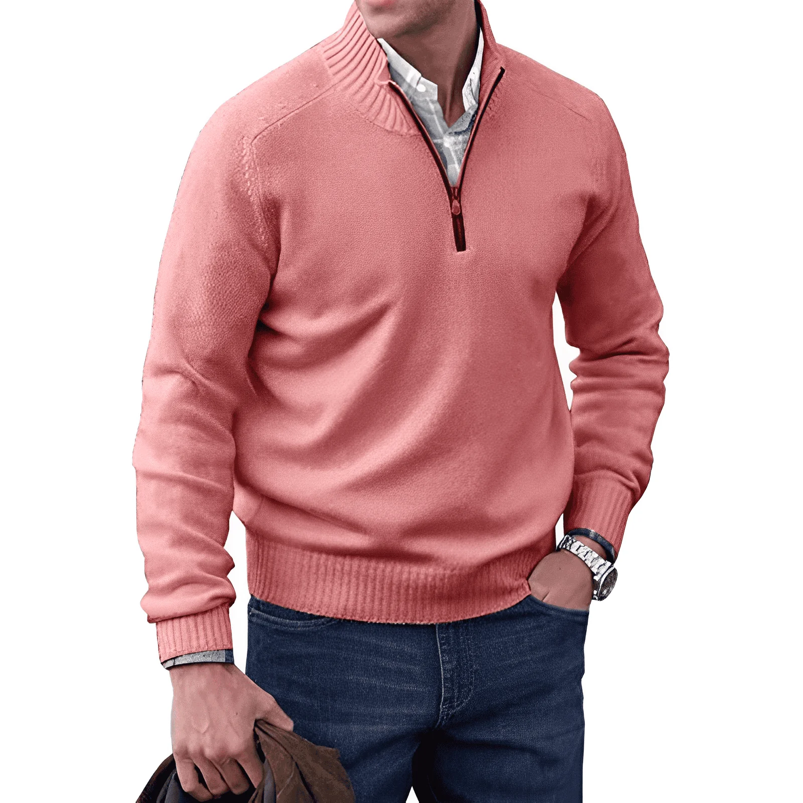 Diotrephes® | Elegant Cashmere Zip Sweater - Image 11