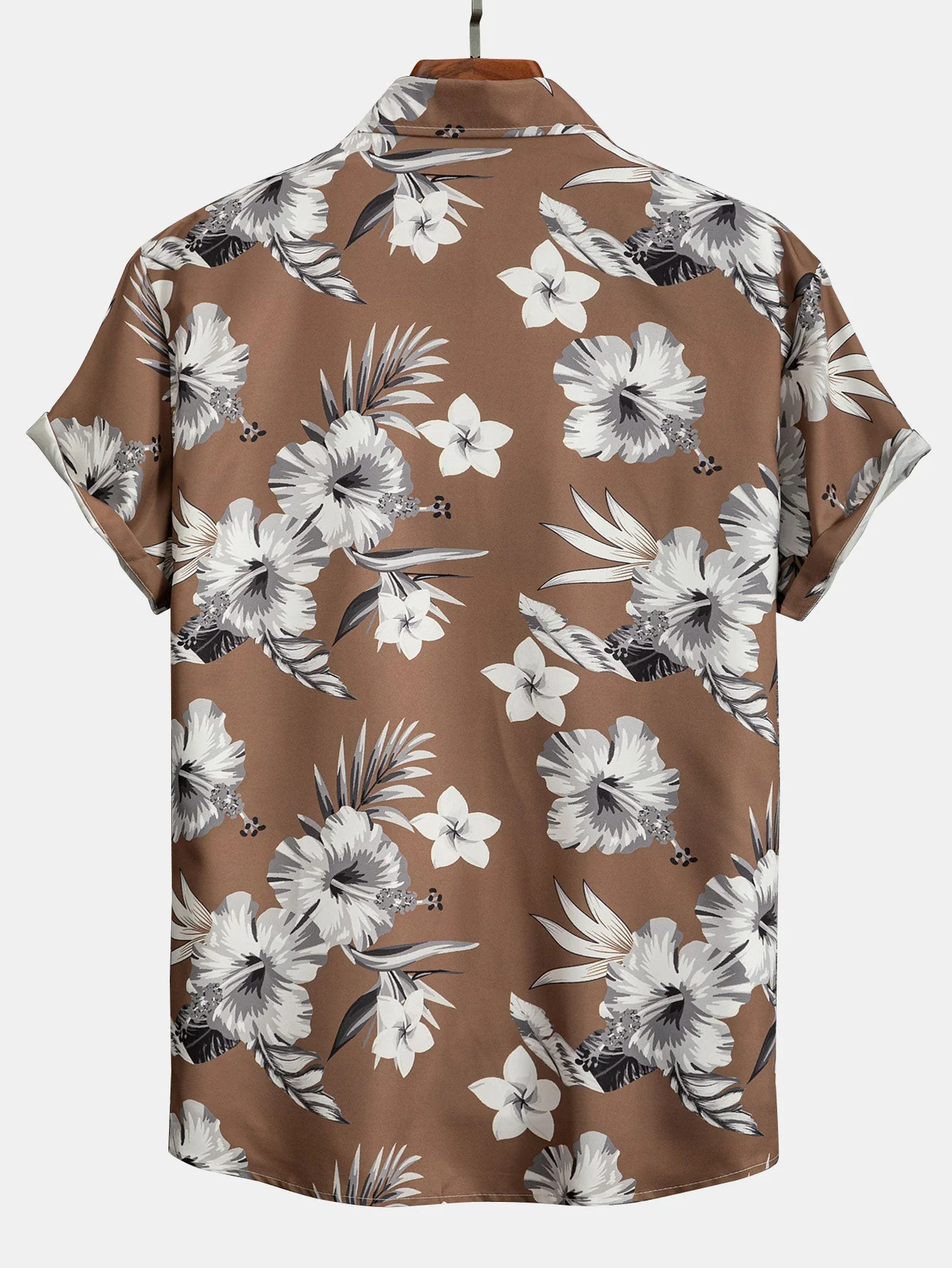 Don® | Tropical Floral Print Button Up Shirt - Image 4