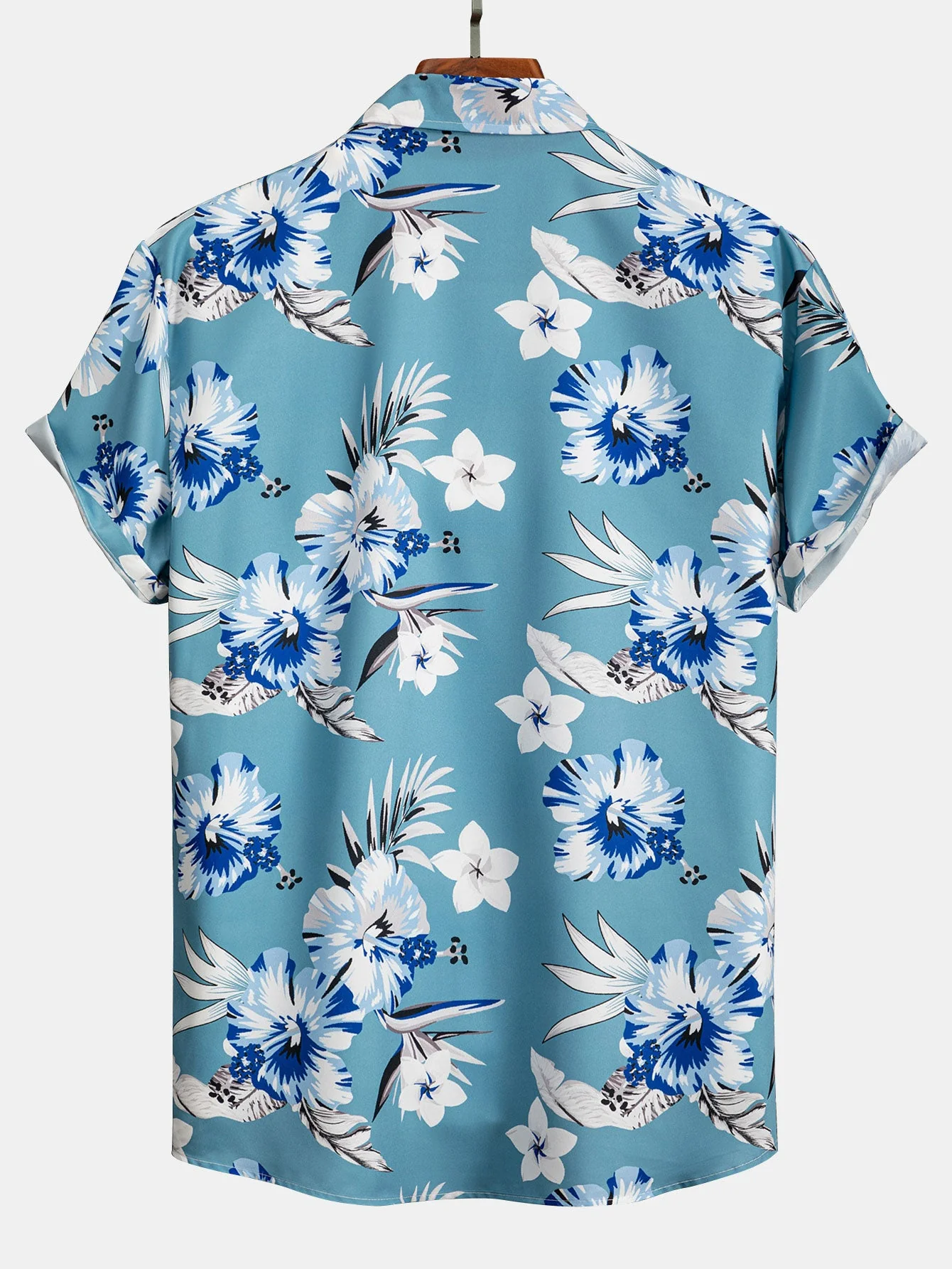 Don® | Tropical Floral Print Button Up Shirt - Image 6