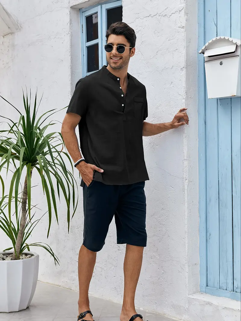 Donald® | Stylish No-Short Sleeve Shirt For Men - Image 7