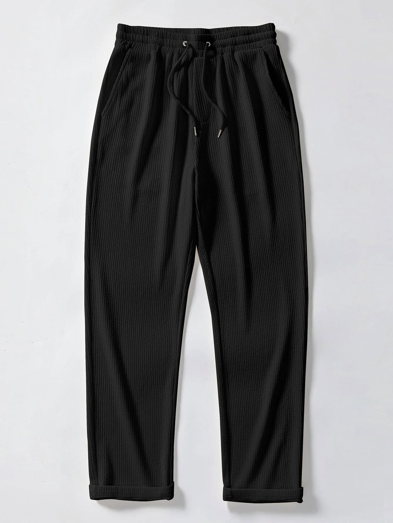 Donovan® | Muscle Fit Long Sleeved Ribbed Collar Shirt & Straight Leg Ribbed Trousers - Image 15