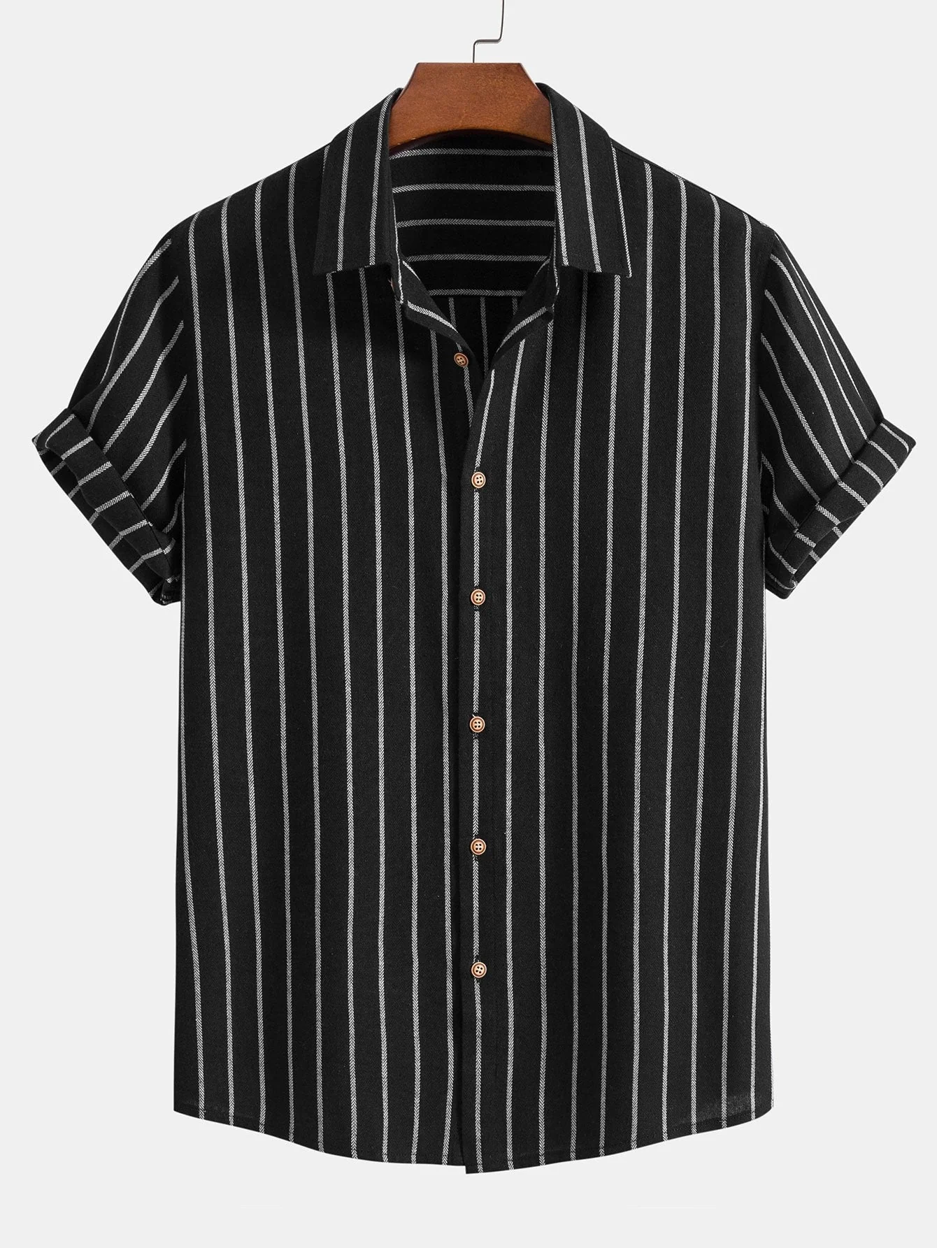 Dorian® | Striped Cotton Buttoned Shirt & Straight Linen Trousers - Image 8