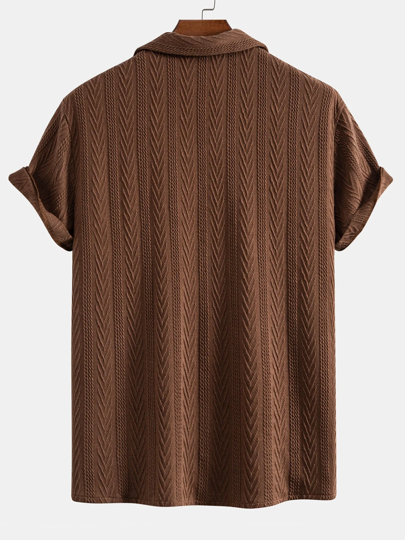 Drake® | Texture Jacquard Cuban Shirt & Wrinkle Textured Straight Leg Pants - Image 6