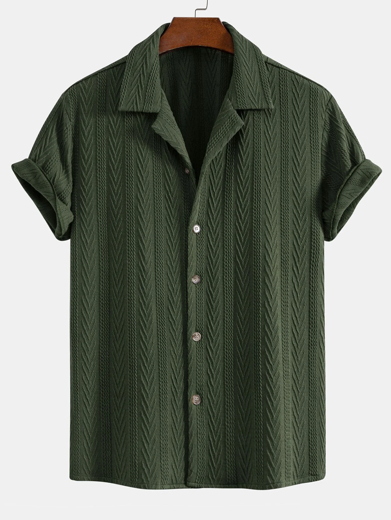 Drake® | Texture Jacquard Cuban Shirt & Wrinkle Textured Straight Leg Pants - Image 7