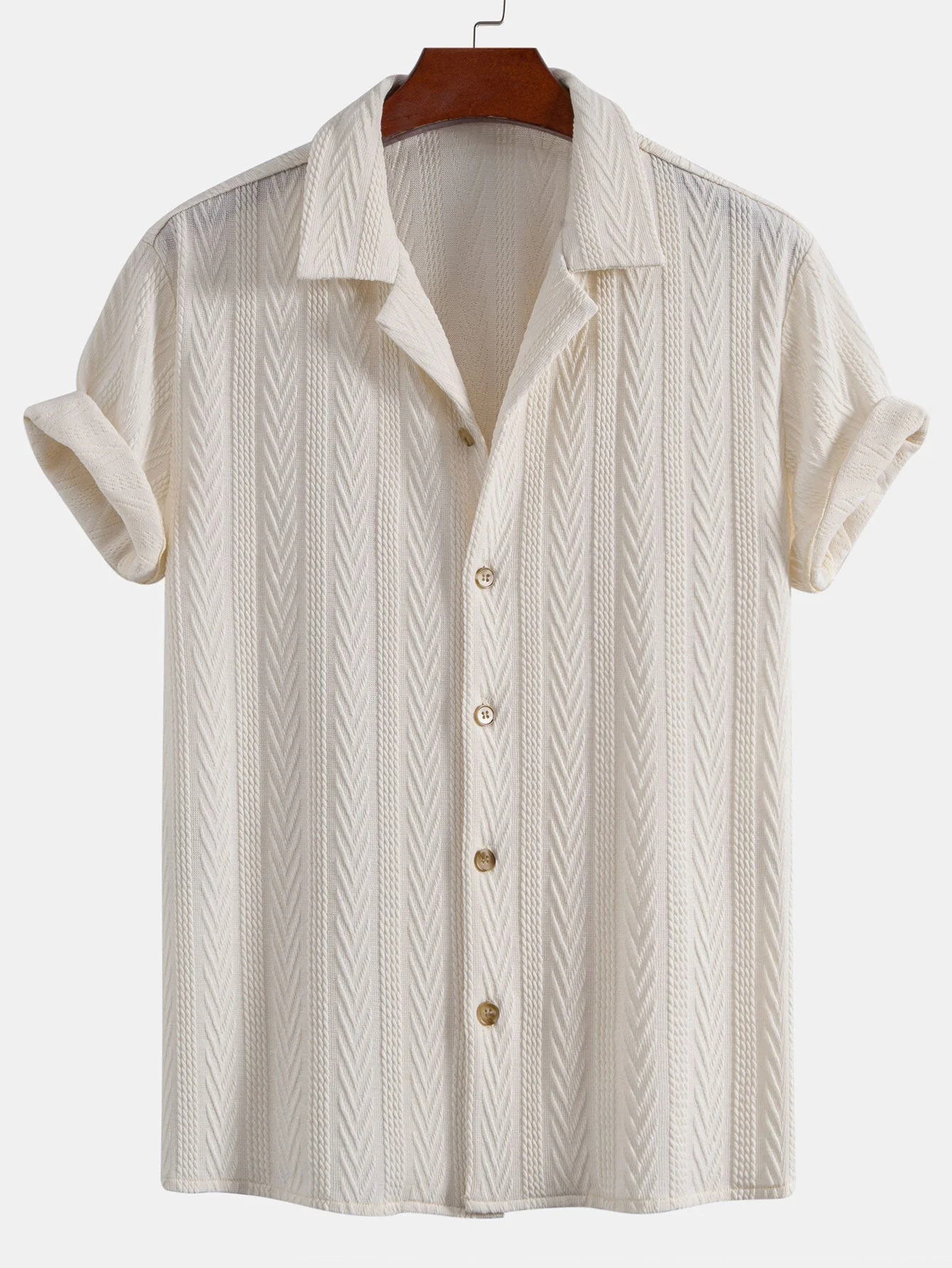 Drake® | Texture Jacquard Cuban Shirt & Wrinkle Textured Straight Leg Pants - Image 9