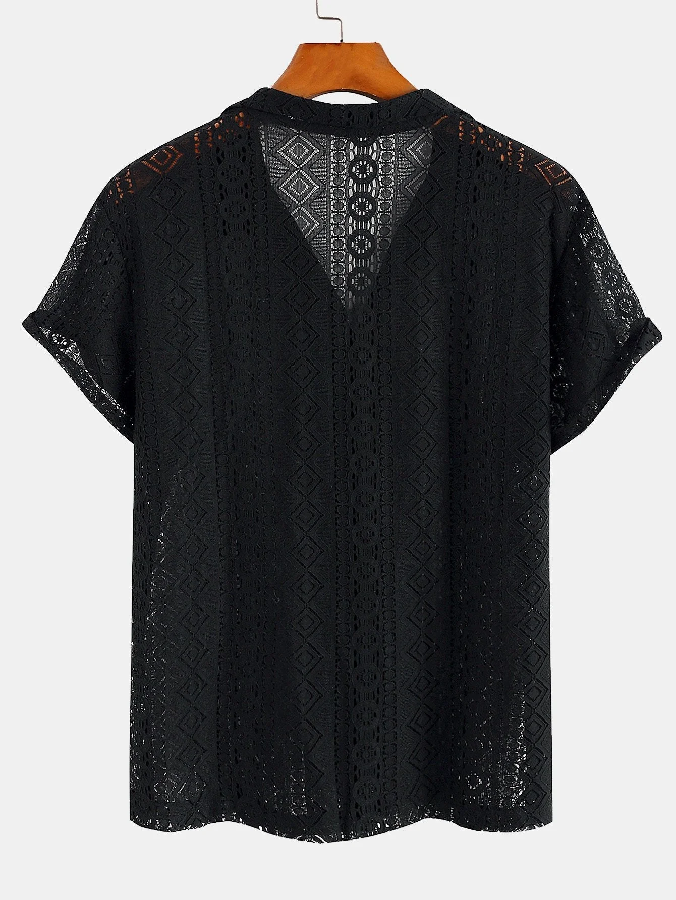 Drew® | Cuban Shirt With Geometric Texture - Image 4