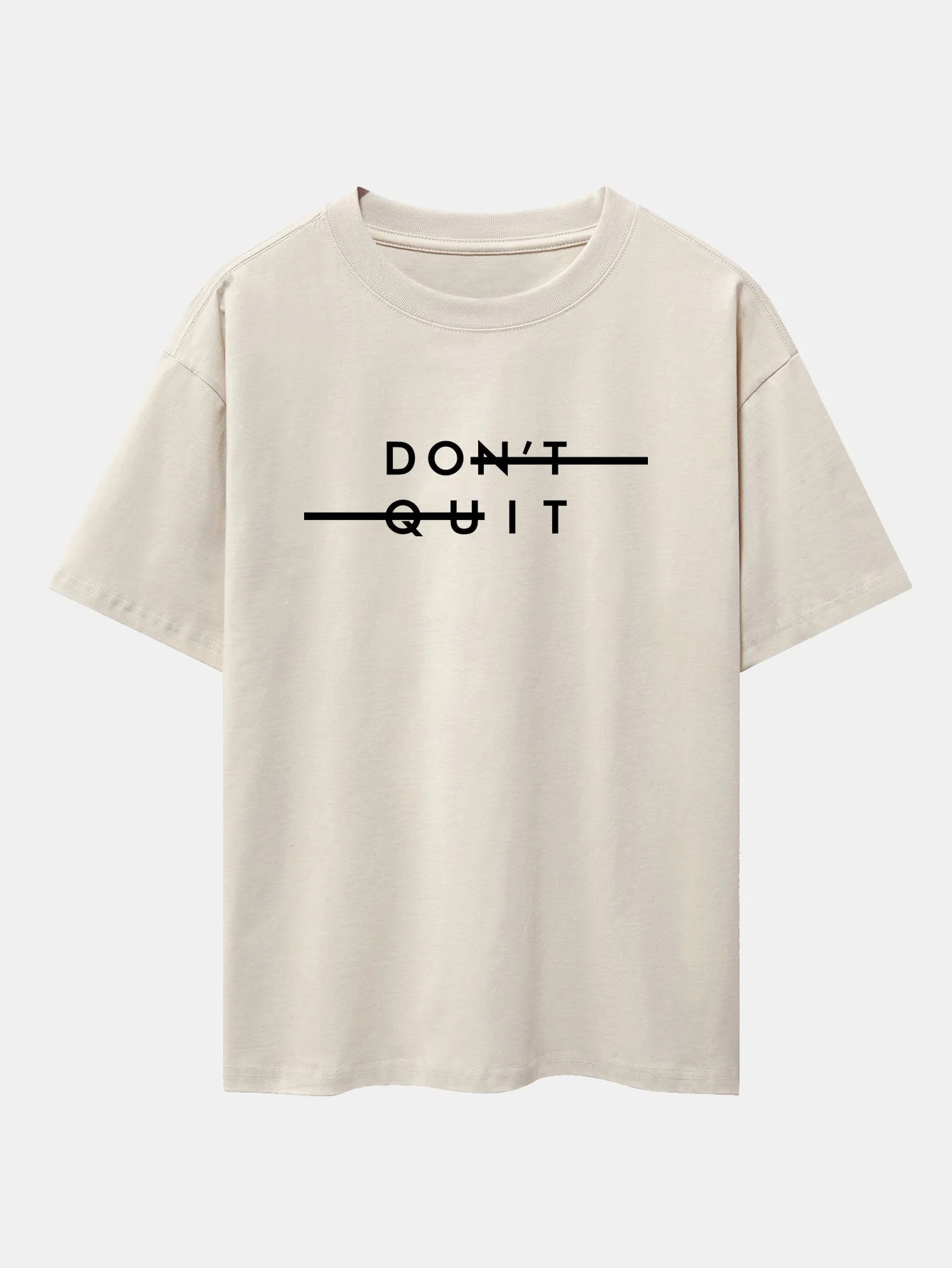 Dustin® | Don'T Quit Print Drop Shoulder Oversize T-Shirt