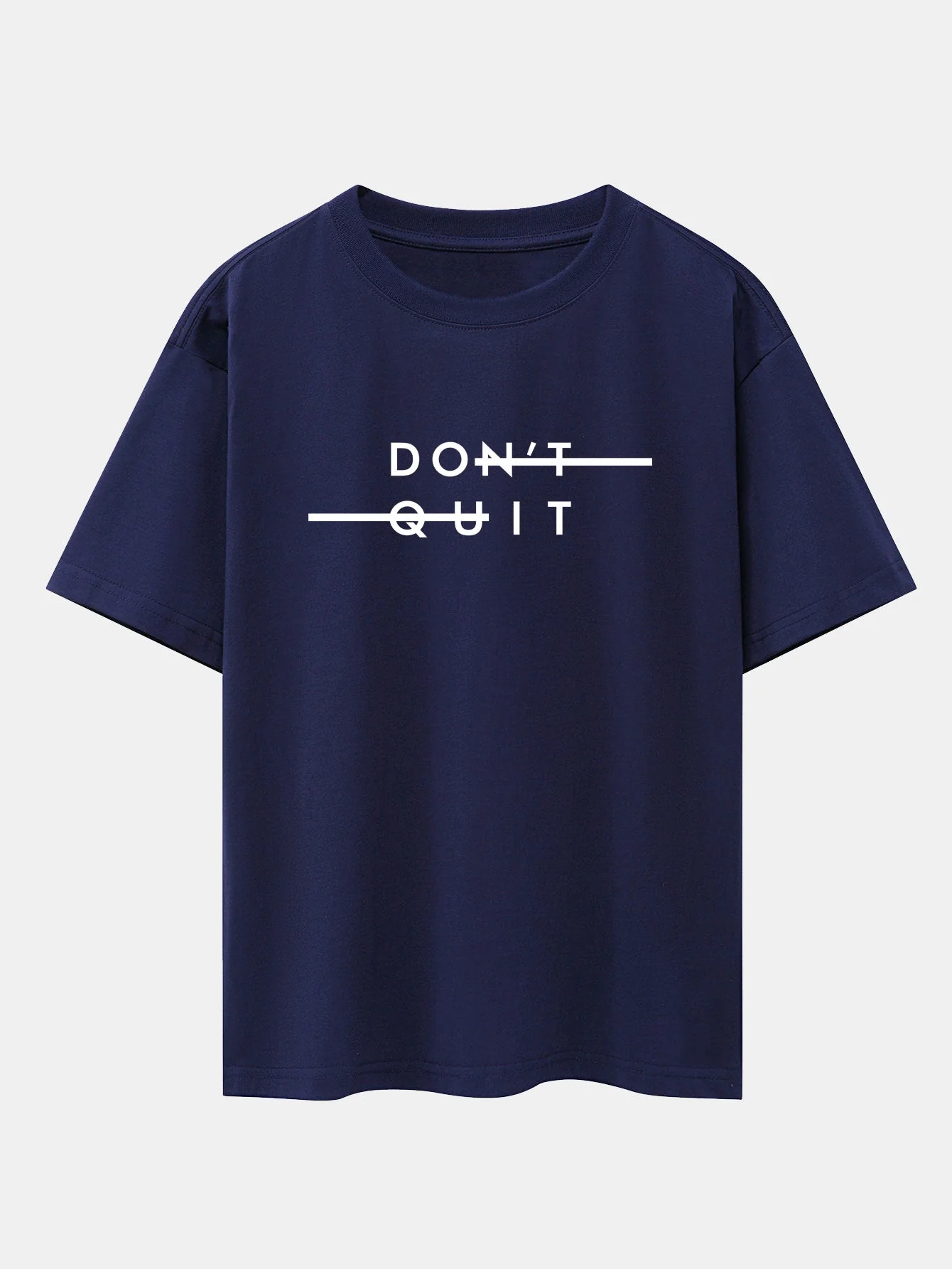 Dustin® | Don'T Quit Print Drop Shoulder Oversize T-Shirt - Image 10